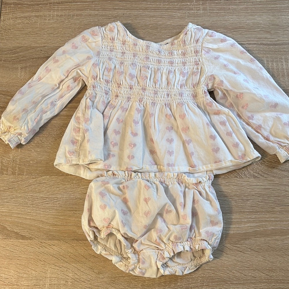 Old Navy Baby Outfit with Subtle Pink Accents